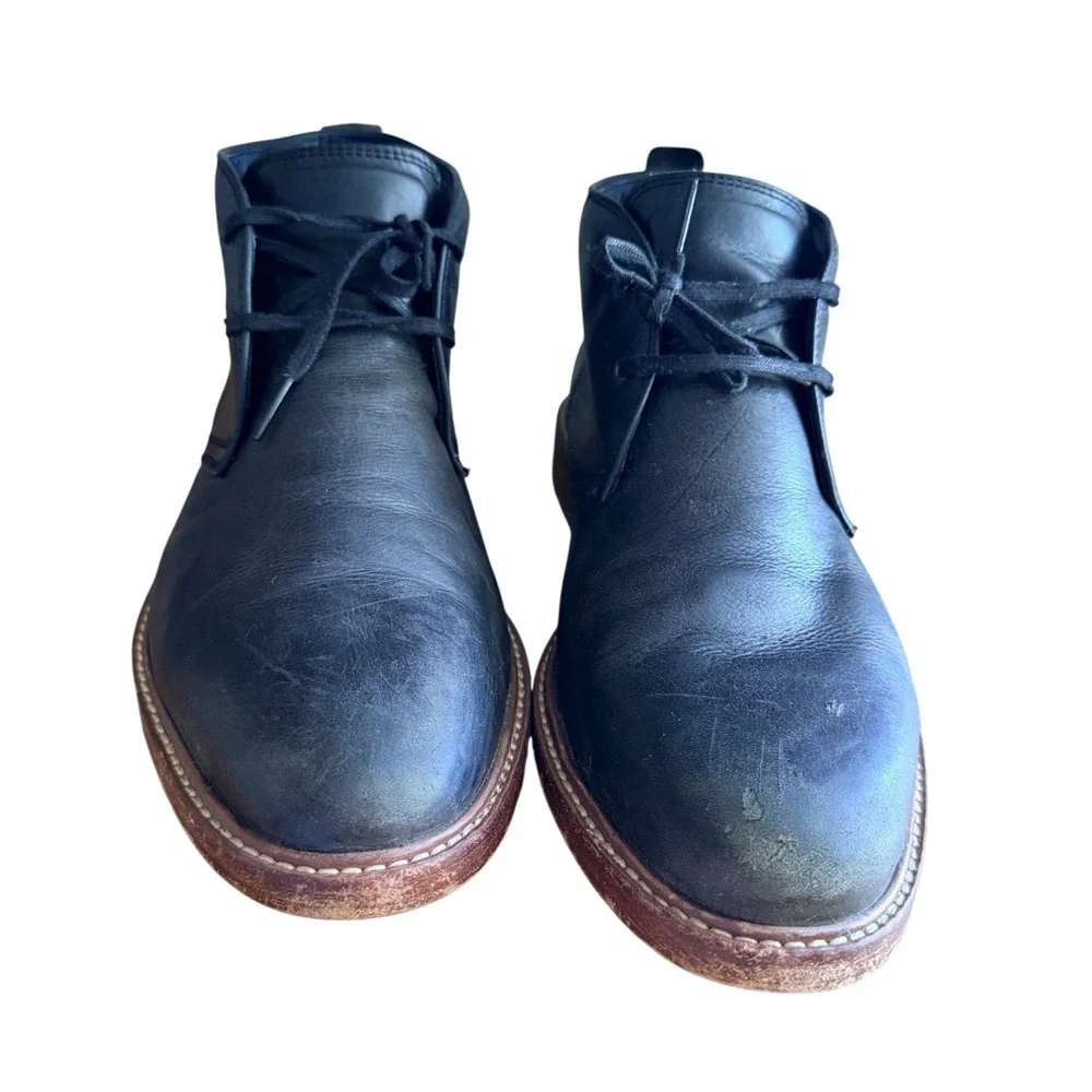 Cole Haan Chukka Boots Mens 10.5 C25100 Grand.OS Black Leather Lace Up EUC